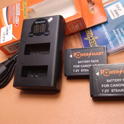 ( 2x LP-E12電池 連 1x LPE12 USB雙位充電器 )優惠套裝合Canon Canon EOS M,EOS M2...