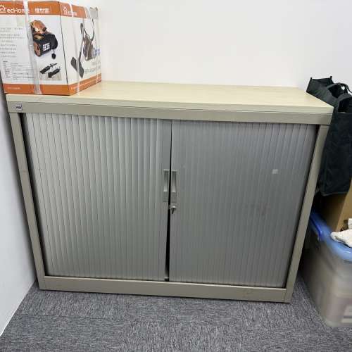 POSH 鋼櫃 2層 捲門文件櫃 活動層板 地柜 可叠高 可放戶外 outdoor steel storage ...