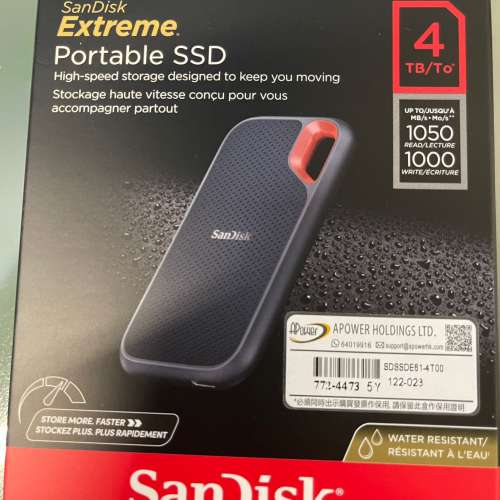 全新Sandisk Portable SSD 4TB