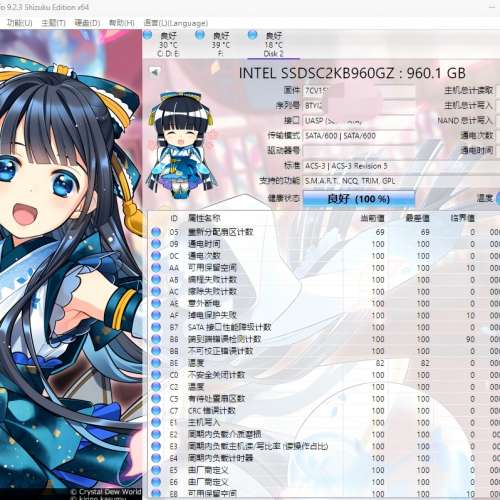 Intel D3-S4520 960G 固態硬盤SSD