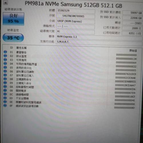 Samsung PM981A 512gb m2