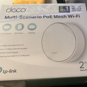 TP-Link - Deco X50-POE(2件裝) AX3000 完整家庭 Mesh WiFi 6 路由器 連PoE