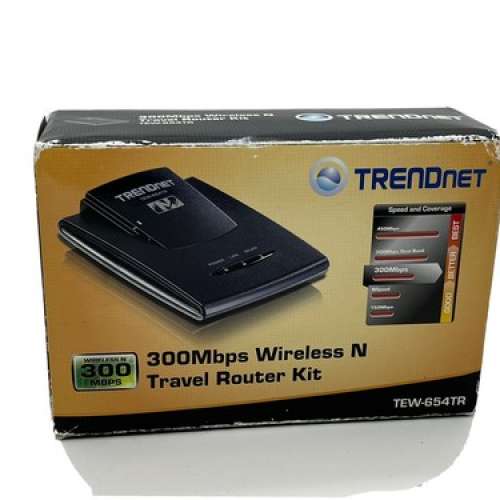 TRENDnet TEW-654TR 300 Mbps 1-Port 10/100 N300 Wireless Router with accessories