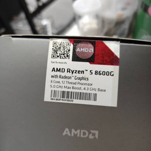 AMD Ryzen 5 8600G 6核心12線程 Box (內建 AMD Radeon&trade; 760M 顯示核心) ITX AM5