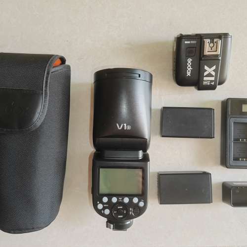 神牛 Godox V1 圓頭閃燈 Sony 連2電及X1-T引閃