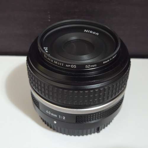 Nikon 40mm f/2 SE 尼康Nikkor鏡頭送 52mm kenko black mist no.05濾鏡