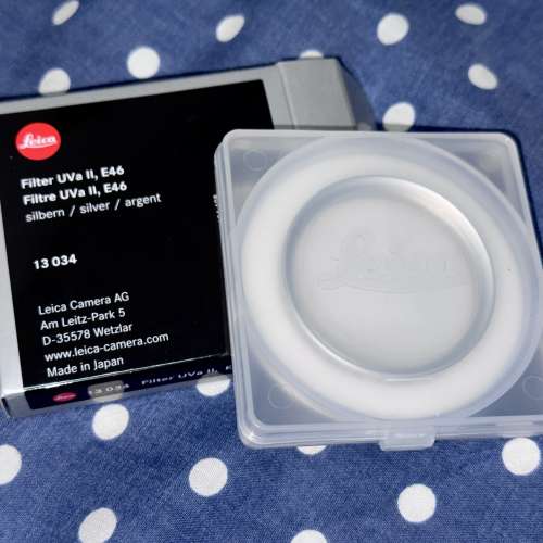 Leica Filter UVa II, E46, 13034. 46mm UV filter 銀色