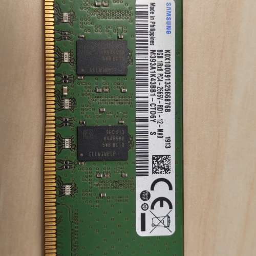 SAMSUNG DDR4 8GB PC4-2666V-RD1-12-NA0