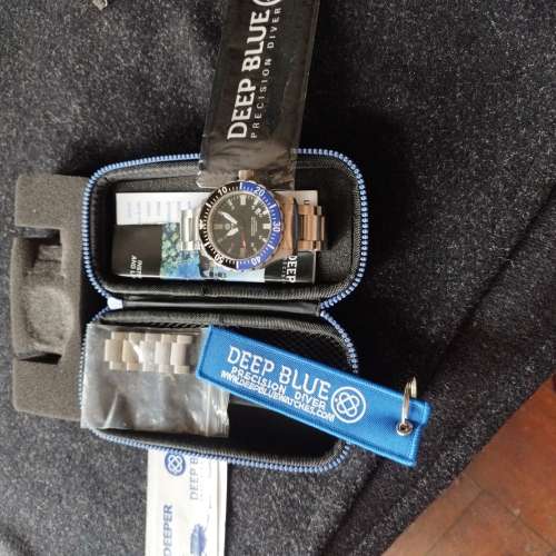 Deep blue 美國 t100 batman 氚氣燈500米潛水錶
