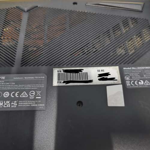技嘉 Gigabyte 電競筆記型電腦 (R55 G5 ME) i5-12500,RTX3050Ti (全程插外置MON同K...