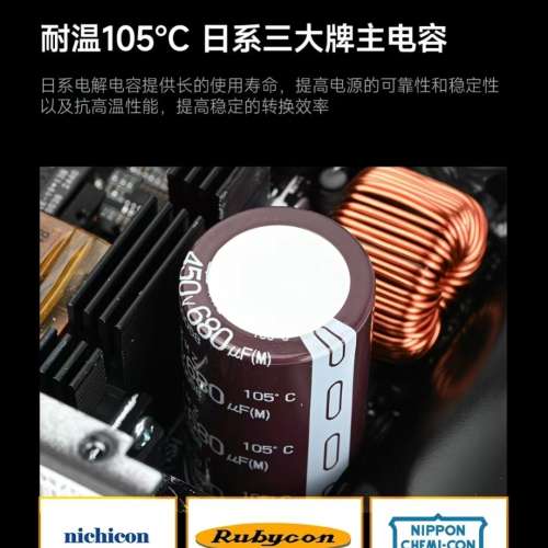 Thermalright 金牌ATX 3.1  PCIe 5.1利民 TR-GT-850 850W 80 PLUS 全模組電源