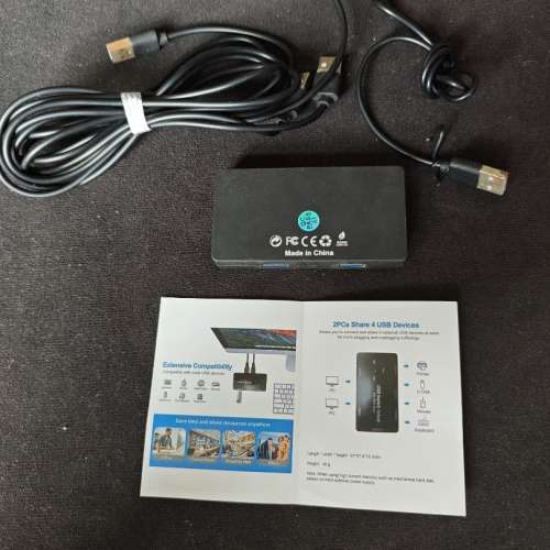 USB Switch Select 2-Port兩電腦共用一滑鼠一鍵盤