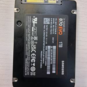 Samsung 870EVO 1TB SSD 壞咗認唔到