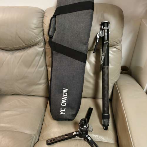 YC Onion Pineta Pro Carbon Fiber Monopod with Pedal Base 單腳架 MQP162 99.9% New