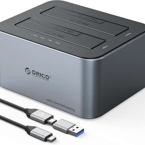 ORICO Type-C 雙盤硬碟座 鋁合金版本