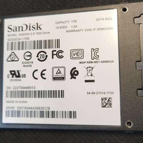 SanDisk SSD Plus SATA III 2.5-inch SSD 1TB (SDSSDA-1T00)