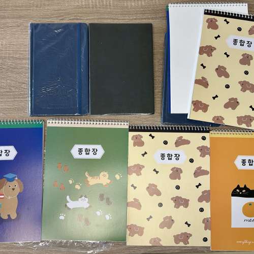 【全新】可愛插畫筆記本組合 / 厚記事簿 (共10本) 學生辦公必備