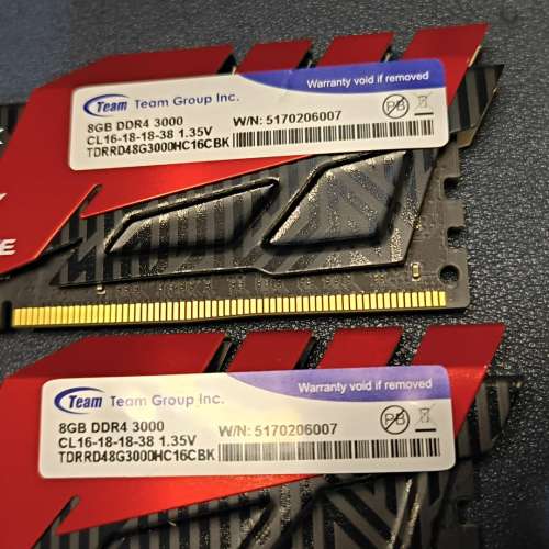 TEAM GROUP DARK ROG DDR4 8GBx2 DDR4 3000 共16GB