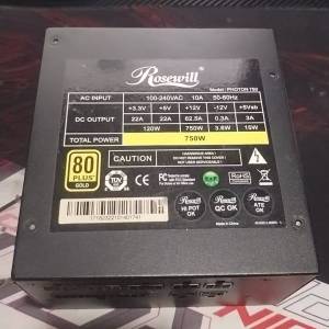 Rosewill 750w 80plus gold  power supply Full Modular 金牌 全模組 火牛 電源