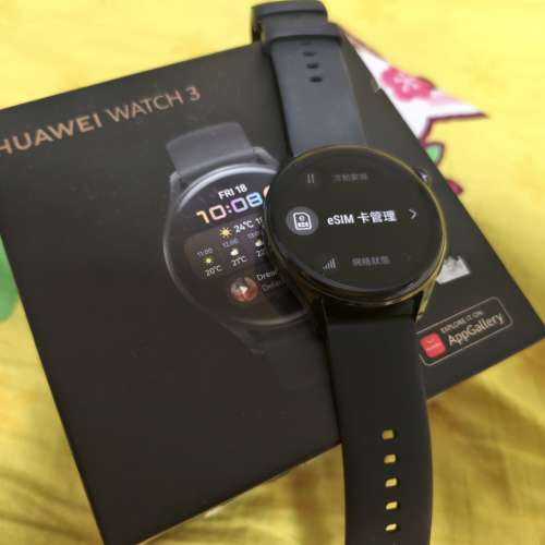 Huawei watch 3 46mm 網絡esim版 90%新，有盒及充電器，全正常。 香港版本，$780荃...