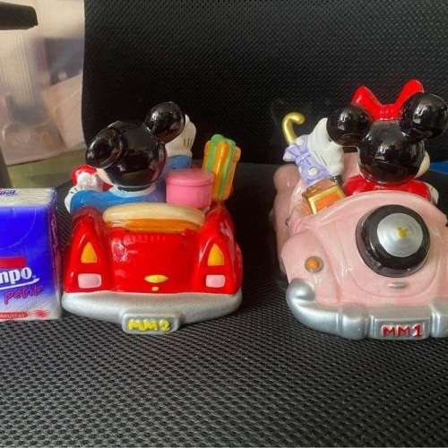 (new) A pair of Mickey & Minnie porcelain dolls