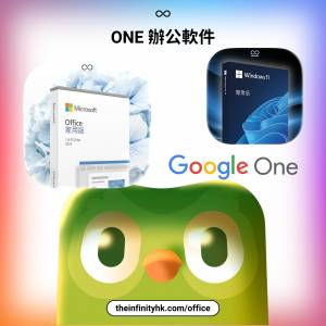 Microsoft Office 2024/ 2021/ 365; Windows 11/10/8 Pro 專業版; Google One; Duo...
