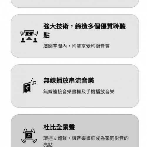 正價3仟多！100% 正貨👍100%全新👍Music Frame 音樂畫框 HW-LS60D 喇叭 耳擴 揚聲器