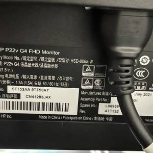 9新 HP P22v G4 21.5吋 FHD 显示器 (超抵用/办公首选)