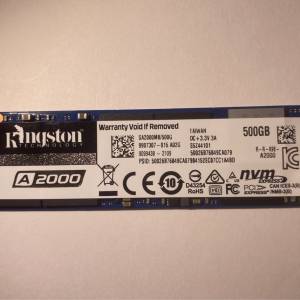 Kingston A2000 500GB m.2 nvme PCIE 3.0 SSD