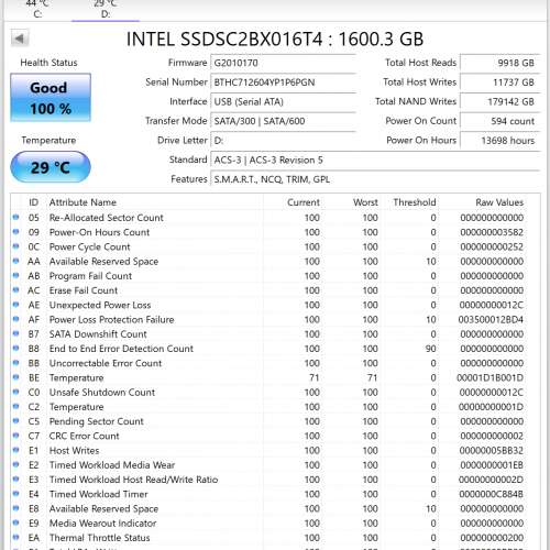 Intel S3610 1.6TB SSD