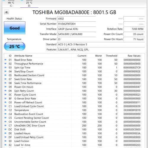 Toshiba 8TB Harddisk