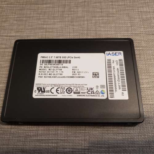 Samsung PM9A3 7.68TB