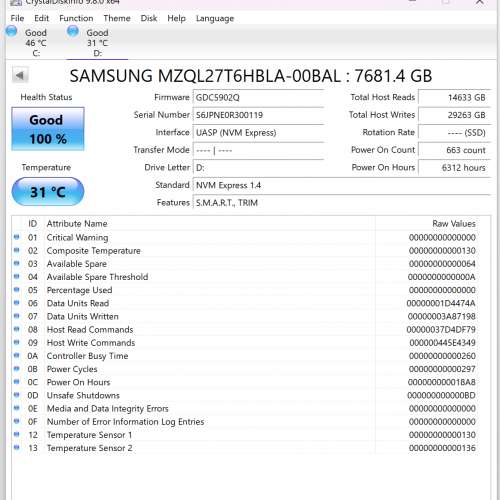 Samsung PM9A3 7.68TB