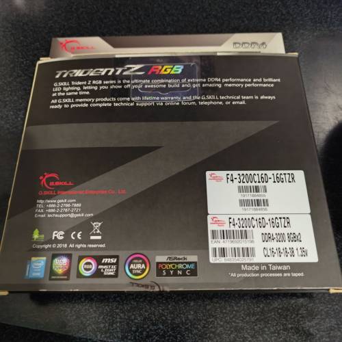 G.Skill Trident Z RGB DDR4 16GB 3200Mhz Ram 8gb x2