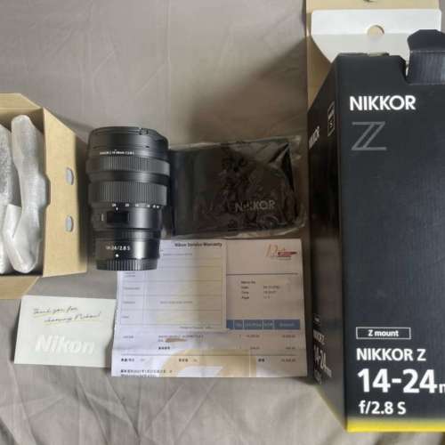 99% 新 行貨 Nikon Z Nikkor Z 14-24mm f/2.8 S 鏡頭 一支 (任驗 全套有盒 及 單)