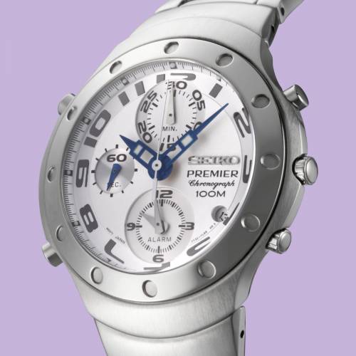 全新Seiko Premier 7T32 Alarm Chronograph w/Sapphire Crystal