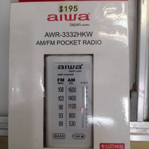 Aiwa AWR-3332 DSE AM/FM Mini Radio w/Earbuds