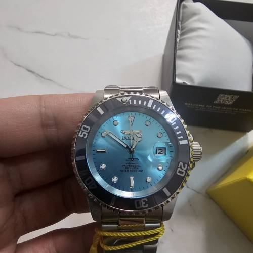 Invicta 40mm 冰藍面 灰圈 NH35A 自動機械錶