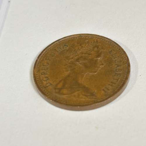 1975年New Penny 1p 英女皇伊利沙伯二世女皇頭便士銅幣