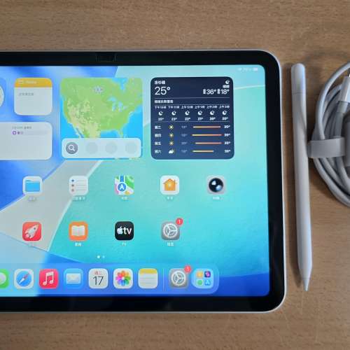 iPad 11代 A16 256GB連筆銀色 AppleCare+  連盒 Wi-Fi+Apple pencil(usb-c)