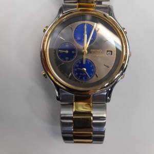 全球唯一全新Seiko Panda 2-Tone 7T32-6A59 Alarm Chronograph