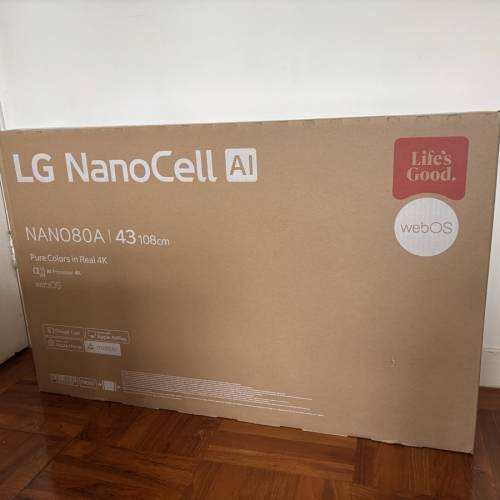 未拆封 LG 43NANO80A 4K NanoCell TV 2025新款 行貨
