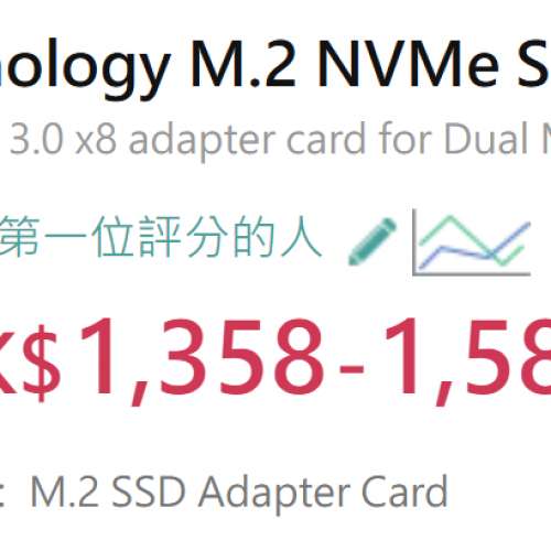 Synology M.2 NVMe SSD Adapter Card M2D20