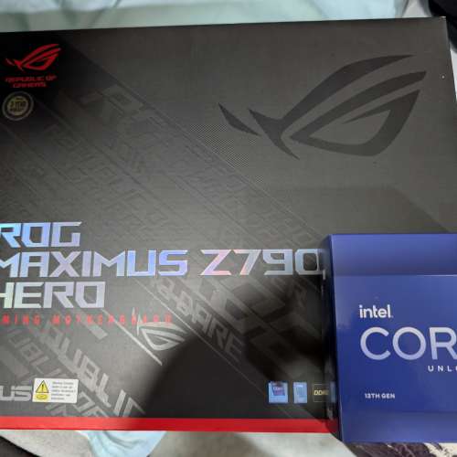 RMA全新i9 13900k+ 過保ROG Z790 HERO