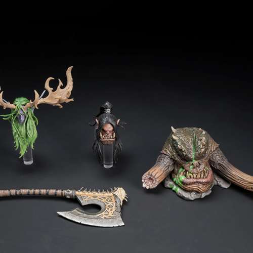 【現貨】HERO TOYS 部落戰歌大酋長 吼爹+地台