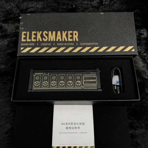 PC MACBOOK 電腦EleksMaker USB Hub 分插器 區塊化復古鍍金 PC電腦配件USB分插器 自...