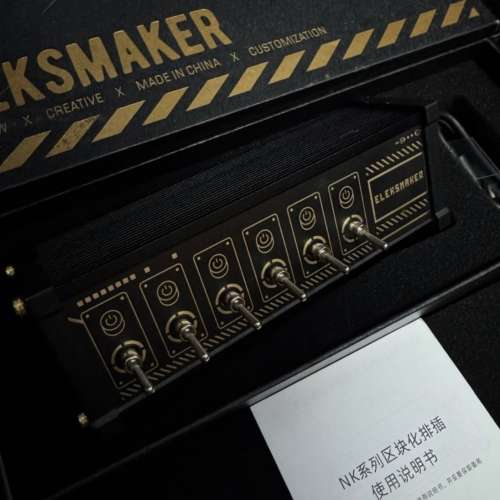 PC MACBOOK 電腦EleksMaker USB Hub 分插器 區塊化復古鍍金 PC電腦配件USB分插器 自...
