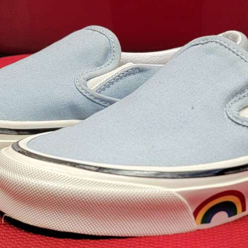 Brand New - Vans Classic Slip-On 98 DX Og Rainbow Tape Light Blue Sneakers