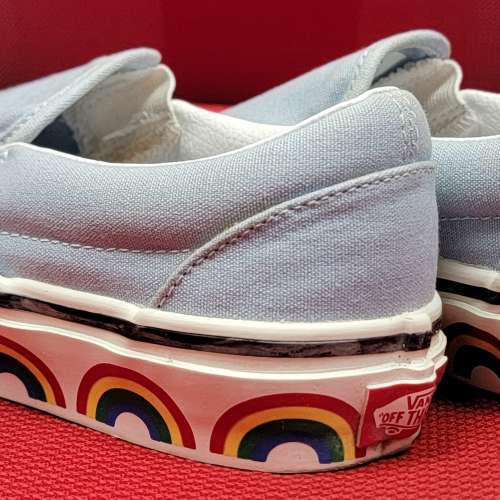 Brand New - Vans Classic Slip-On 98 DX Og Rainbow Tape Light Blue Sneakers