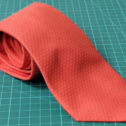 Branded Silk Necktie - Red Spot
